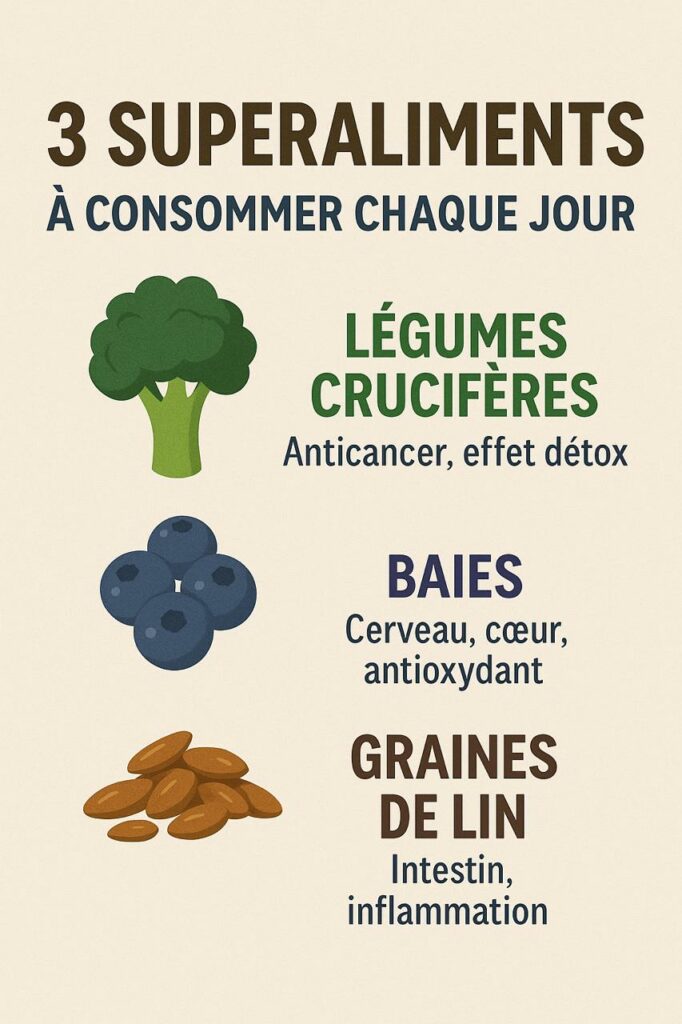 3 supers aliments à consommer chaque jour